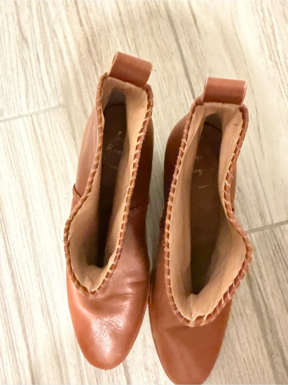 Jack Rogers Chestnut Brown Leather Ankle Booties